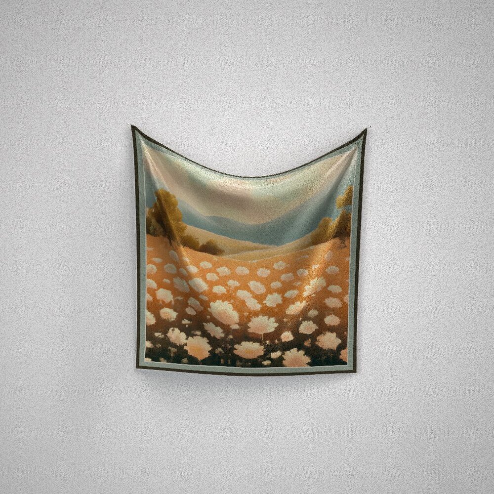 ARTIFACT.  Watercolours: Women's Silk Scarf